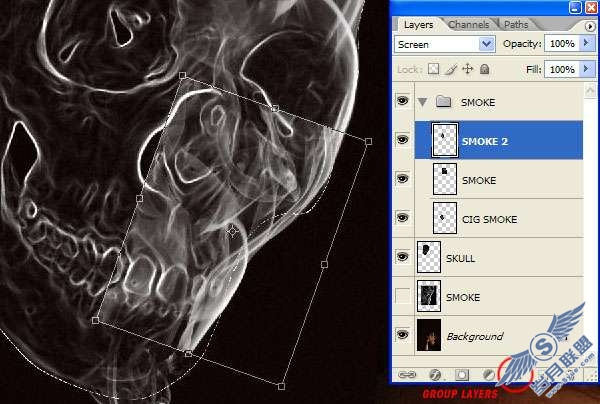 Photoshop合成教程:利用烟雾做出一个超现实的效果【图】_