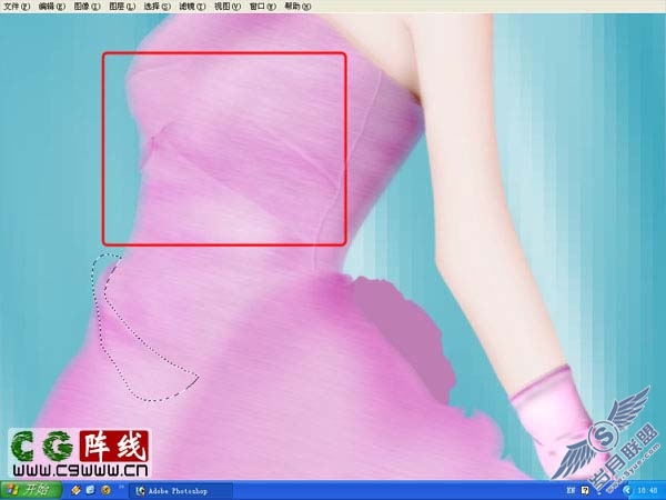 Photoshop鼠绘漂亮的紫色婚纱美女