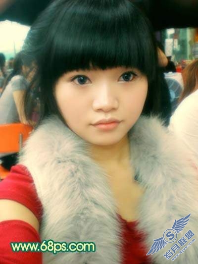 Photoshop调色:人物质感橙红色肤色