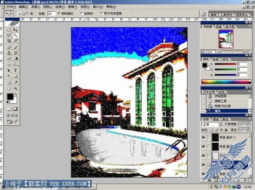 Photoshop滤镜巧妙模拟下雪效果_