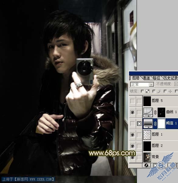 Photoshop调出帅哥的黝黑质感肤色