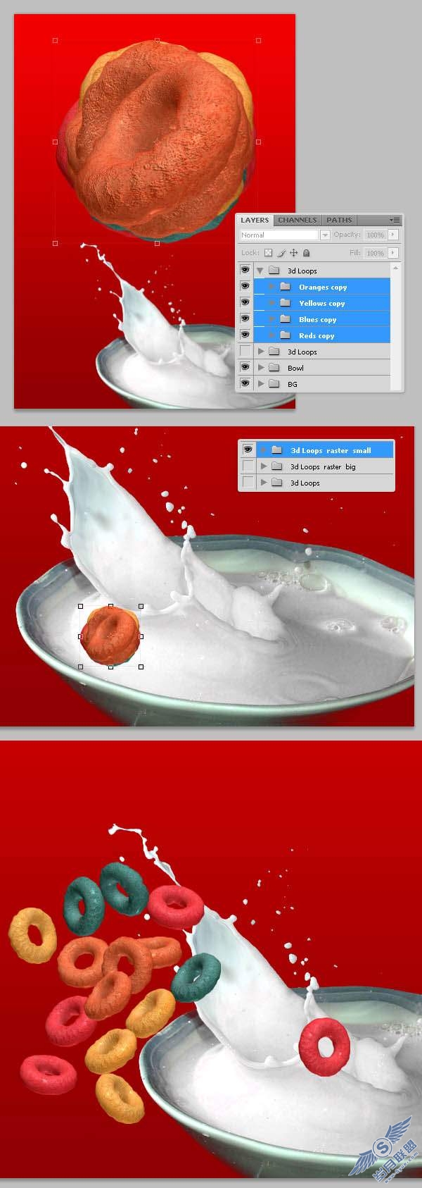 photoshop cs4绘制甜麦圈包装袋
