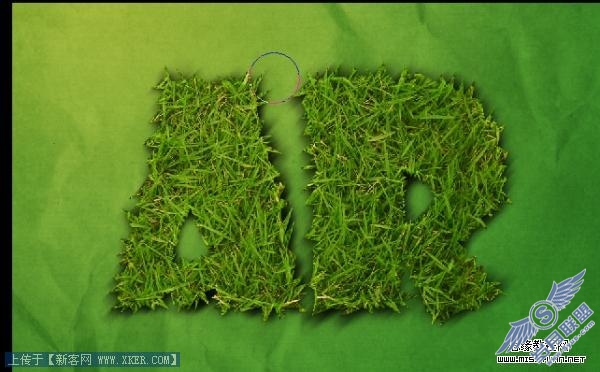 Photoshop打造草坪文字效果壁纸