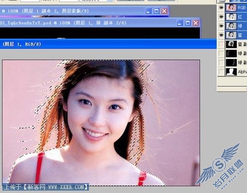 Photoshop超细头发通道抠图教程