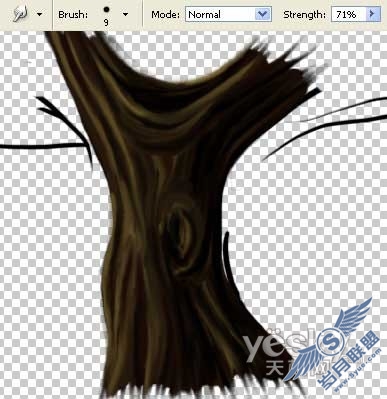 用Photoshop绘制枝繁叶茂的大树_天极软件