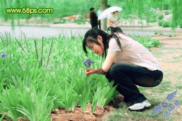 Photoshop调出照片外景鲜艳的绿色调