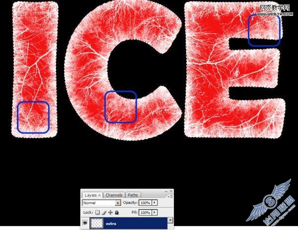 Photoshop教程:打造冰冻的冰雪文字效果