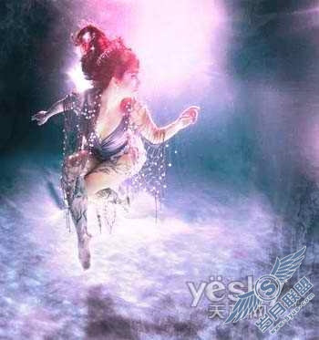 Photoshop教程:调水下人物的艳丽梦幻效果