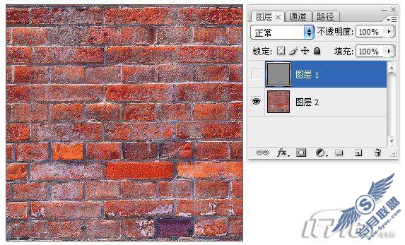 Photoshop设计水泥砖墙效果