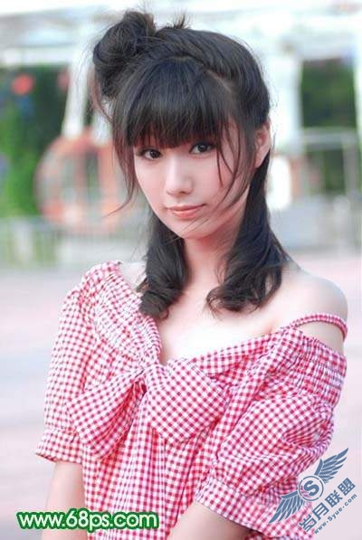 Photoshop调出粉嫩色的美女照片