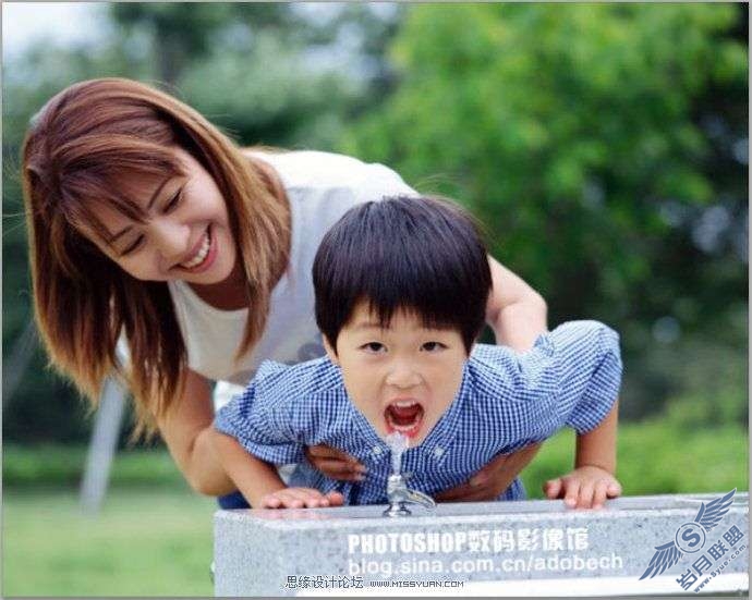Photoshop照片处理:调色出紫色调效果童年照片_