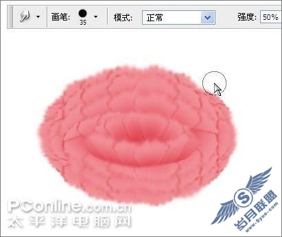 母亲节用AdobePhotoshop鼠绘一支康乃馨(5)