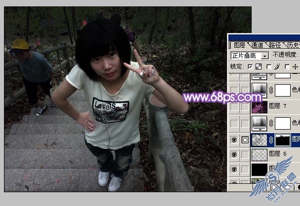 Photoshop调出可爱MM照片梦幻紫色调