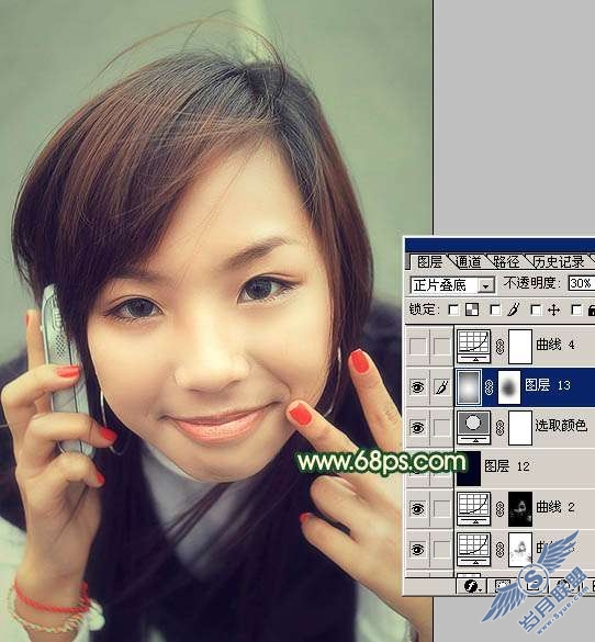 Photoshop照片处理：调色出柔和的外景人像淡橙色【图】_