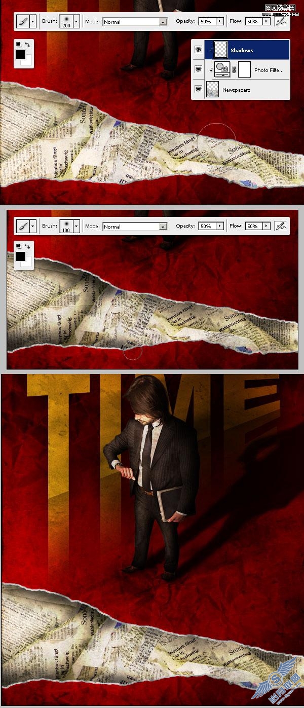 Photoshop合成教程:建构主义职场海报