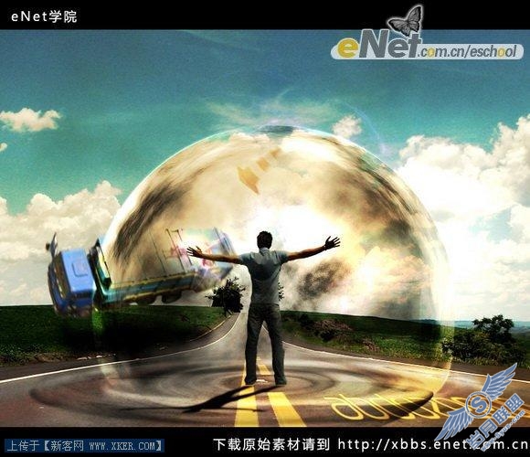 我是超人Photoshop打造冲击波效果
