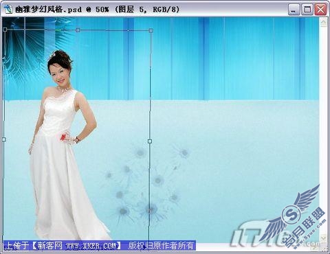 Photoshop制作幽雅梦幻韩版婚纱照