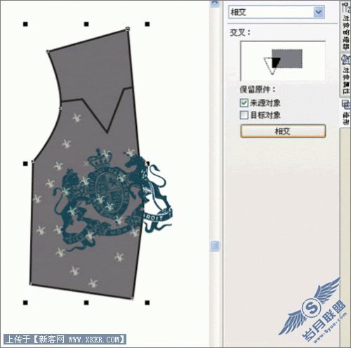 用CorelDraw在T恤框架中设计花纹