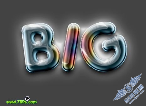 Photoshop制作漂亮的彩色光感字