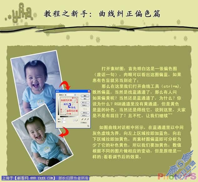 PS基础教程 曲线纠正偏色技巧和心得
