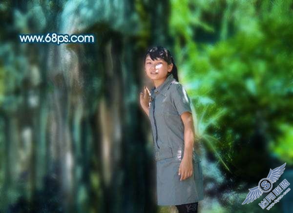 Photoshop照片处理:消除人物照片中复杂的背景【图】_
