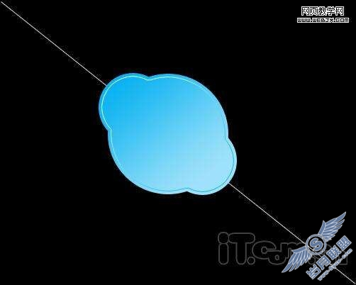 Photoshop绘制skype清新淡蓝色LOGO【图】_