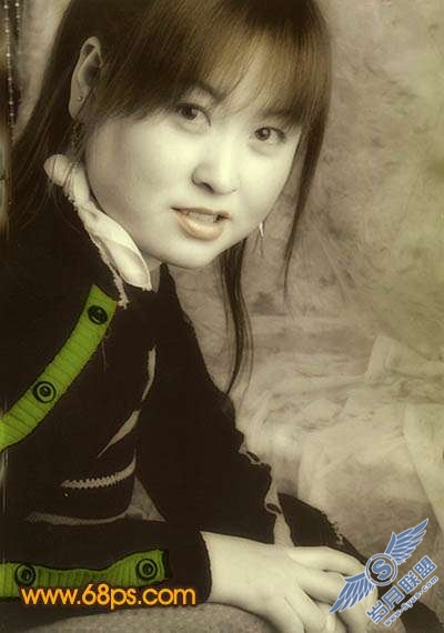 Photoshop照片处理:将黑白照片制作成为淡红中性色【图】_