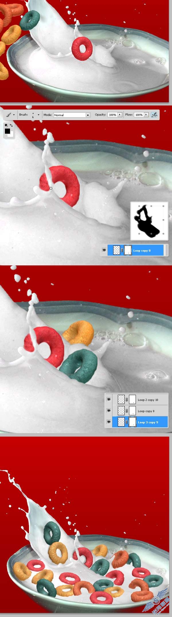 photoshop cs4绘制甜麦圈包装袋