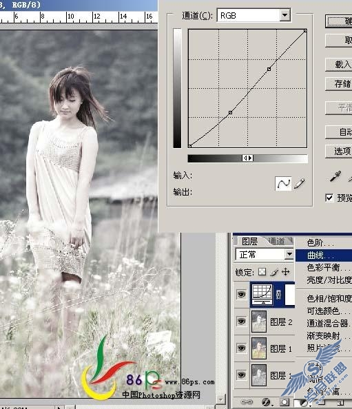 Photoshop调出美女个性中性色效果