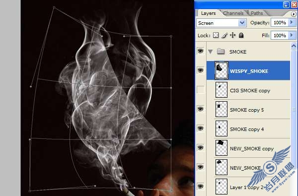 Photoshop合成教程:利用烟雾做出一个超现实的效果【图】_