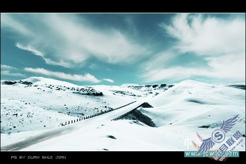 Photoshop调色教程:将沙漠调成美丽雪景