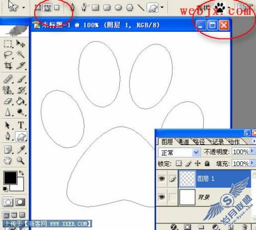 Photoshop路径描边绘制简单折线绣效果_天极设计在线转载