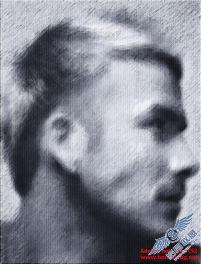 用Photoshop为贝克汉姆画粉笔画素描