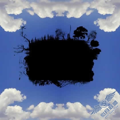 Photoshop绘制水彩风格卡通小岛