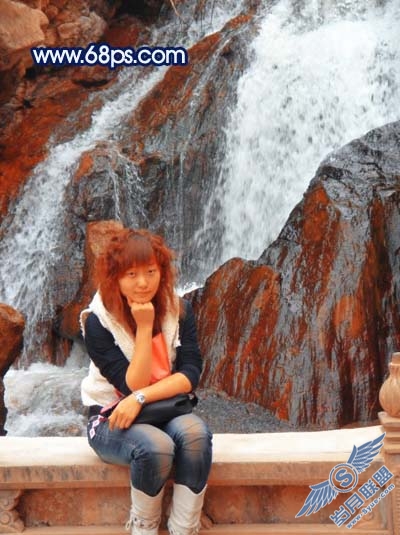 Photoshop调出外景人物照片淡水彩画效果