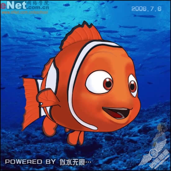 Photoshop打造海底总动员小丑鱼NEMO 