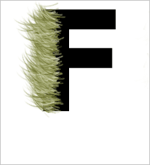 Photoshop笔刷巧做青草字特效