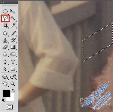 Photoshop<a href=http://www.syue.com/Digital/ target=_blank class=infotextkey>数码</a>暗房教程:修补破损的旧照片【图】_