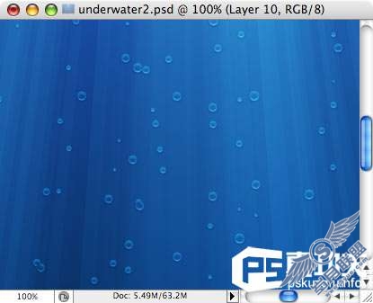 Photoshop设计制作精美水下效果墙纸【图】_