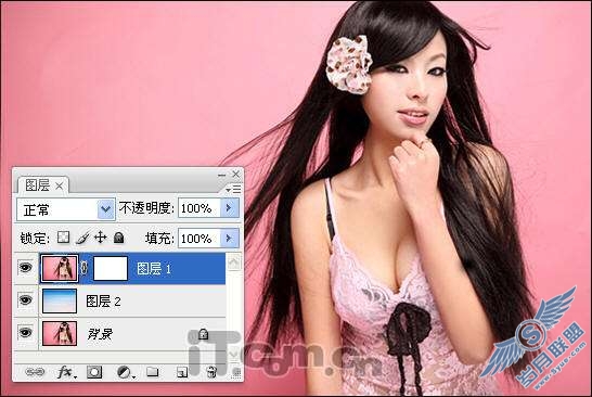 photoshop照片处理:使用抠图改变美女照背景图【图】_