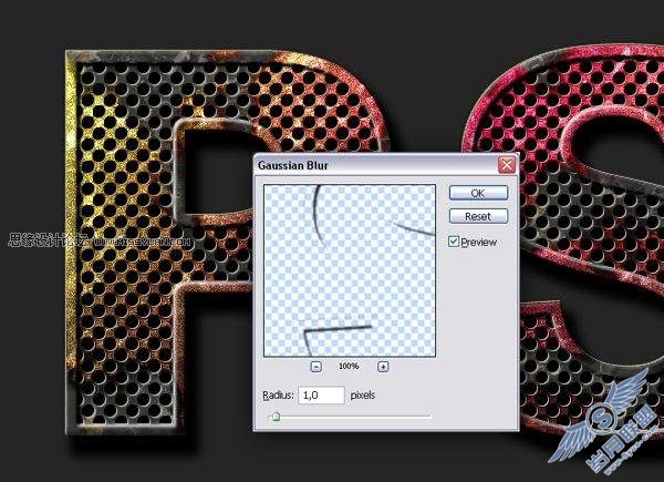 photoshop制作金属质感锈蚀文字