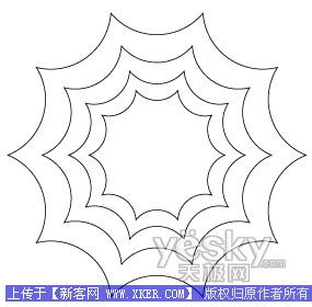 万圣节用Illustrator绘蜘蛛网和蜘蛛7_天极设计在线