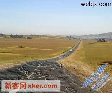 Photoshop把道路表面变得糟糕