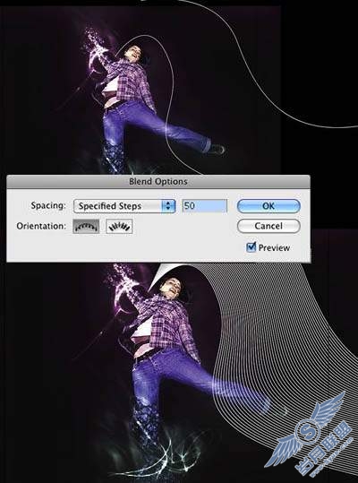 Photoshop制作绚丽的真人潮流插画