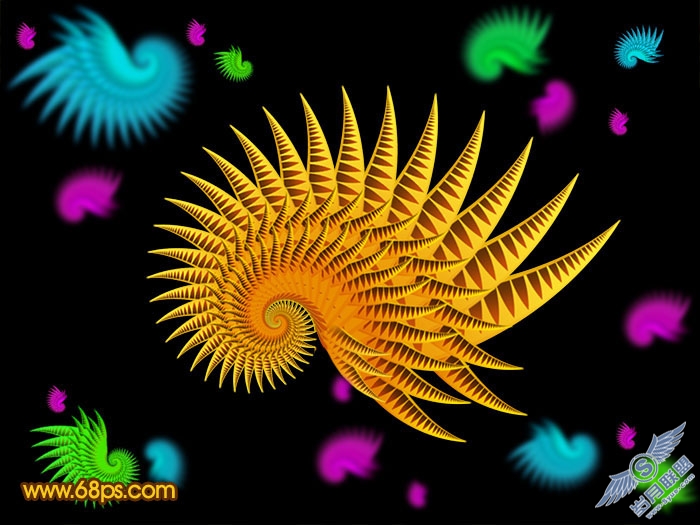 Photoshop制作抽象的海螺效果