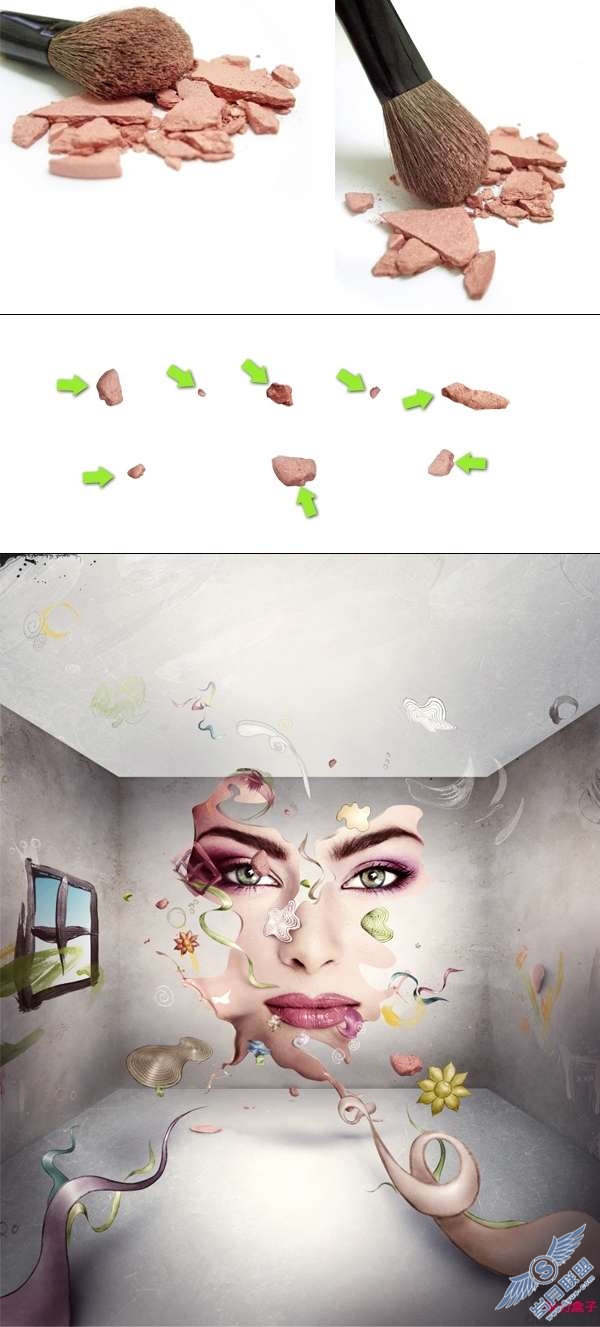 Photoshop插画教程:制作抽象的脸(三)【图】_