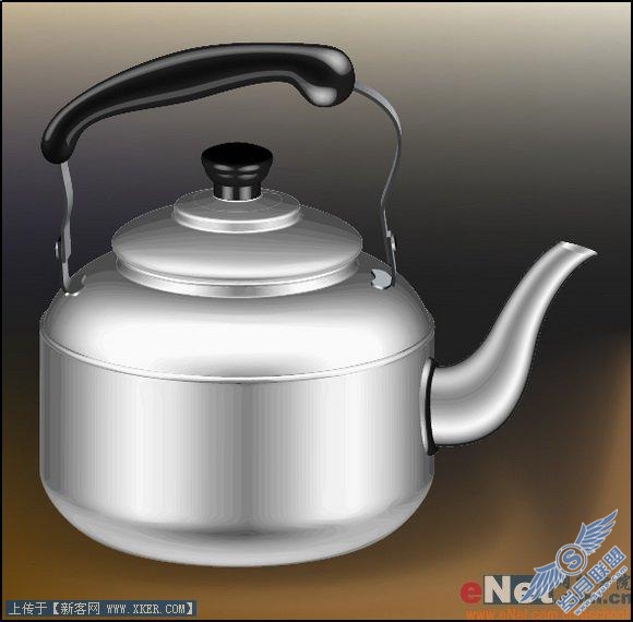 用Illustrator打造矢量铝制的水壶