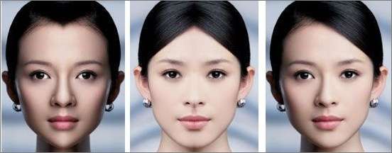 Photoshop出来的众多明星对称脸照欣赏