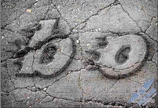 Photoshop文字特效:用图层样式制作逼真水泥文字
