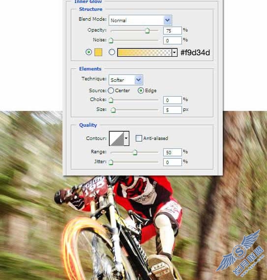 Photoshop打造火速行驶的自行车